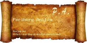 Perlberg Anilla névjegykártya
